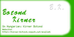 botond kirner business card